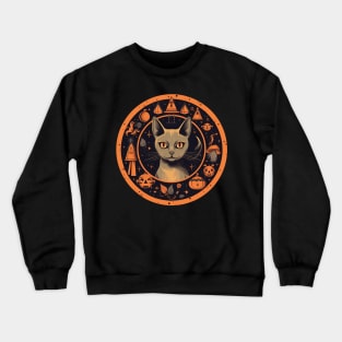 Abyssinian Cat Halloween, Cat Lover Crewneck Sweatshirt